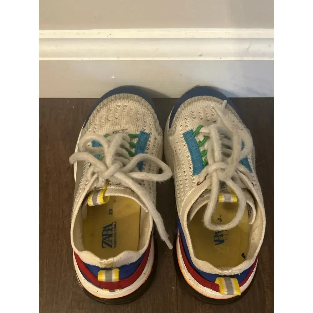 Zara Kids Boys Memory Foam Sneakers Sz 8.5 Toddler Athleisure Back To School